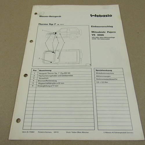 Webasto thermo top bw50 - webasto,